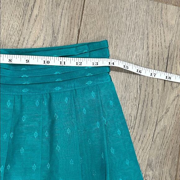 Talbots Women’s Vintage Teal Blue Maxi Victorian Fitted Waist Skirt Size 12 - Picture 10 of 11